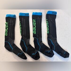Bauer Youth Hockey Socks Size Medium. Two pairs.